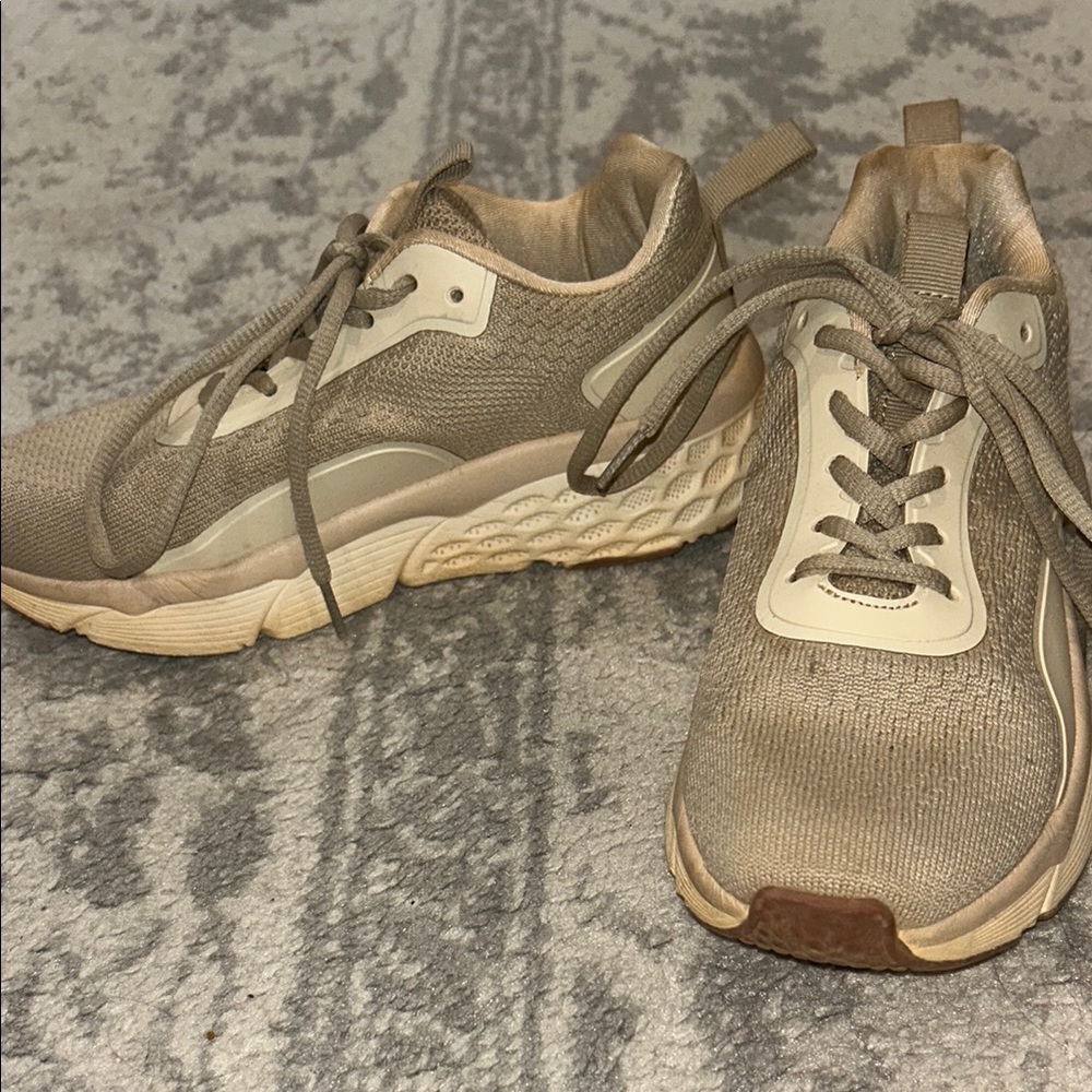 Beige and White Sneakers